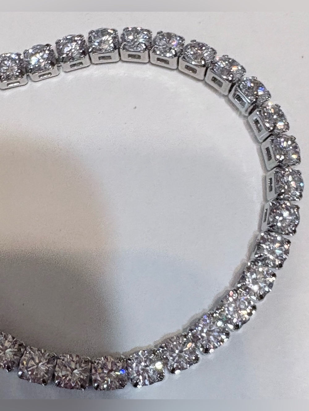 5 MM VVS1 Full Moissanite  Tennis Chain/ GRA Card   D color VVS1  21.65 i - Picture 3 of 7